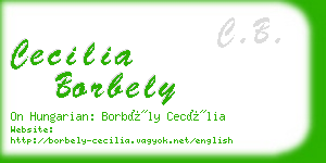 cecilia borbely business card